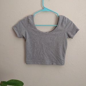 Forever 21 grey crop top t-shirt